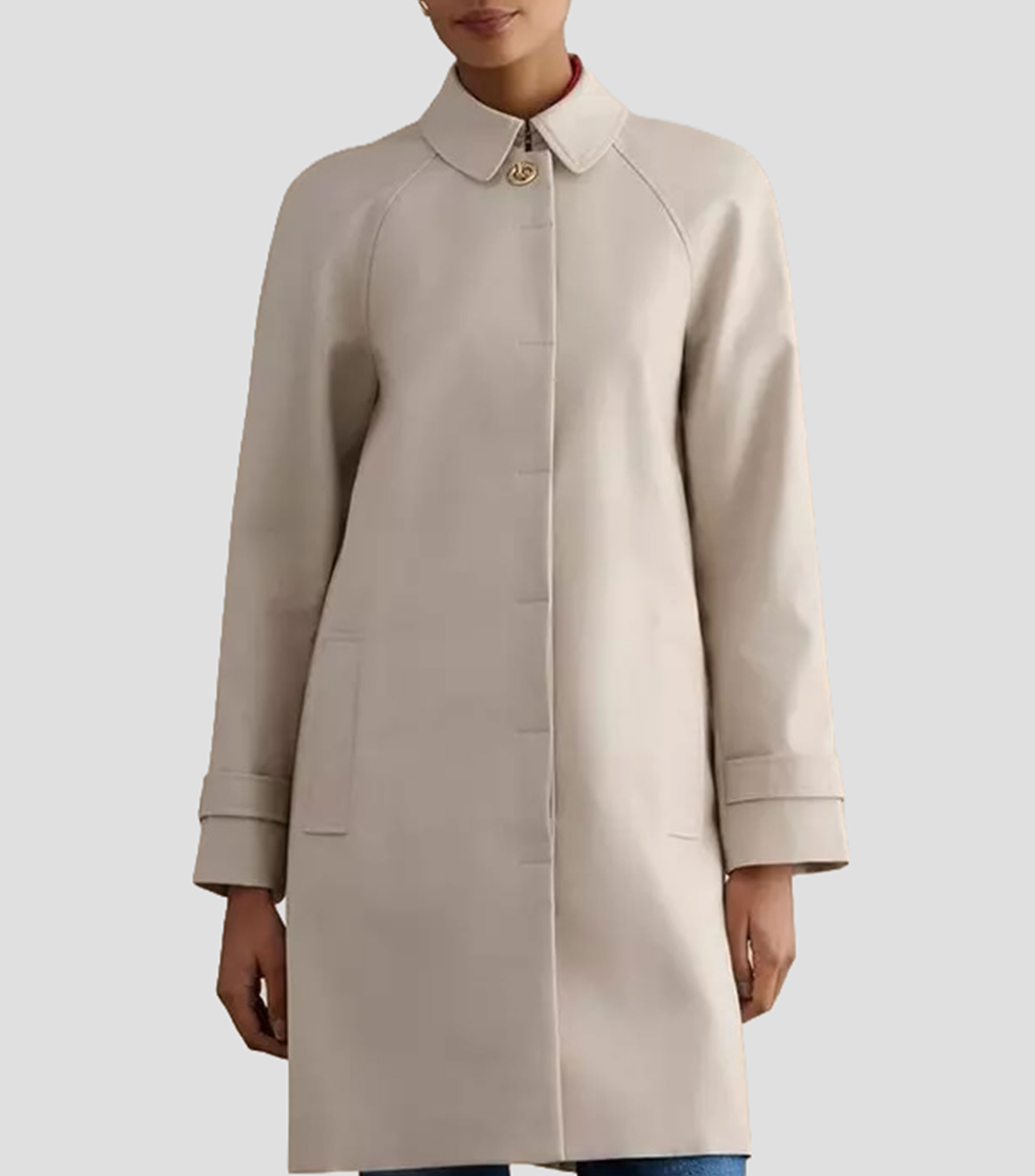 Gabardina con botonatura Mujer